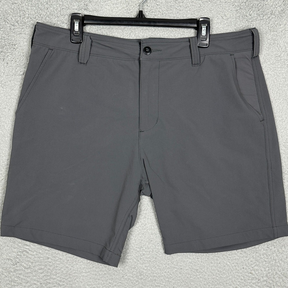 American Giant Shorts Mens 36 Grey Performance Chino Stretch Pocket Made in USA